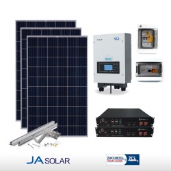 KIT FOTOVOLTAICO COMPLETO 3 KW JA SOLAR ZCS CON ACCUMULO DA 4 8 KWH