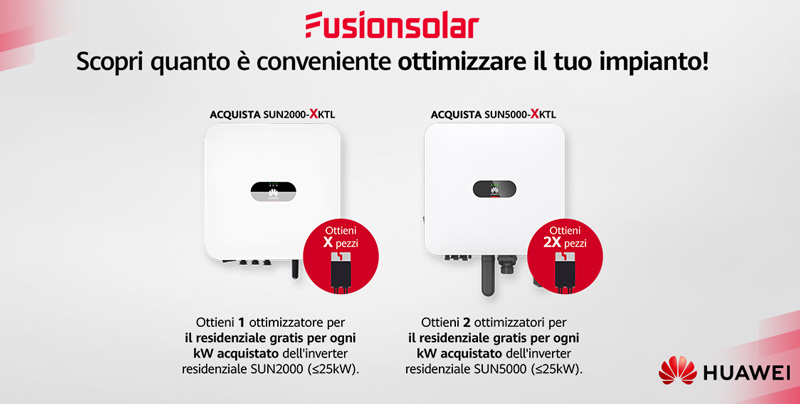 Ottimizzatori Gratuiti con Inverter Huawei