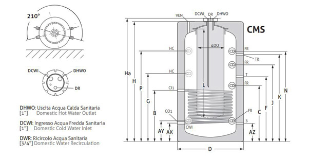 Scheda Tecnica - Bollitori Serie CMS/CDS