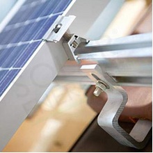 KIT FISSAGGIO COMPLETO PER 1 MODULO FOTOVOLTAICO IN VERTICALE TETTO A FALDA