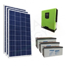 KIT FOTOVOLTAICO OFF-GRID 400 W 12V CON BATTERIE AGM 600 AH