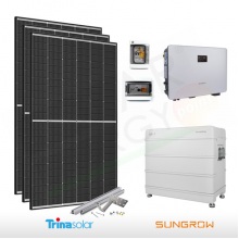 KIT FOTOVOLTAICO 6.6 KW TRINA SOLAR – SUNGROW CON ACCUMULO DA 6.4 KWH (COMPLETO)