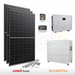 KIT FOTOVOLTAICO 3.5 KW LONGI SOLAR – SUNGROW CON ACCUMULO 6.4 KWH (COMPLETO)