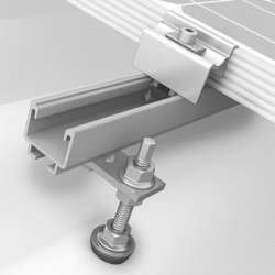 KIT FISSAGGIO COMPLETO PER 7 MODULI FOTOVOLTAICI IN VERTICALE TETTO A FALDA CON VITE PER CALCESTRUZZO