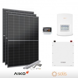 KIT FOTOVOLTAICO 4.6 KW AIKO – SOLIS CON ACCUMULO DA 4.8 KWH (COMPLETO)